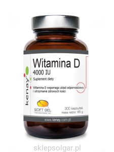 WITAMINA D3 4000 IU (300 kapsułek) - suplement diety 