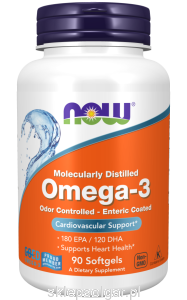 NOW Foods Omega-3, Molecularly Distilled & Enteric Coated Omega 3