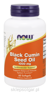 NOW Foods Black Cumin Olej z czarnuszki 1000mg