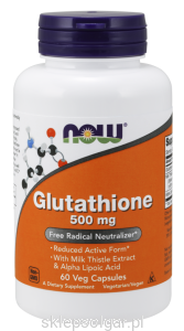 NOW Foods Glutathione 500 mg – 60 kaps L-Glutation