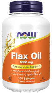 NOW Foods Flax Oil 1000 mg Olej lniany