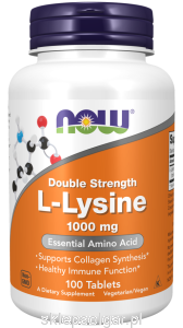 NOW Foods L-Lysine, Double Strength 1000 mg L-lizyna