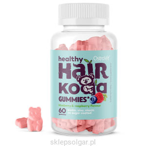 OstroVit Healthy Hair Koala Gummies 60 szt. jagodowo-malinowy Biotyna