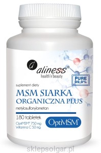Aliness Opti MSM 180 tab - siarka Organiczna 