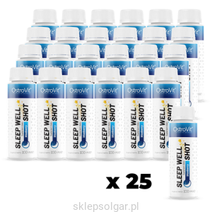 OstroVit Sleep Well Shot 25 x 100 ml borówkowy