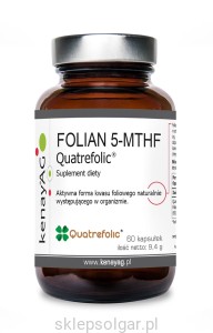 FOLIAN 5-MTHF (aktywny kwas foliowy) Quatrefolic® (60 kapsułek) - suplement diety