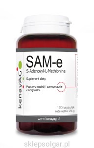 Kenay Same , SAM-e S-Adenosyl-L-Methionine (120 kapsułek) - suplement diety