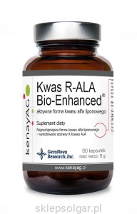 Kwas R-ALA Bio-Enhanced® aktywna forma kwasu liponowego (60 kapsułek) - suplement diety