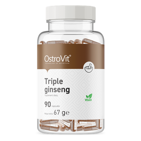 OstroVit Triple Ginseng VEGE 90 kapsułek