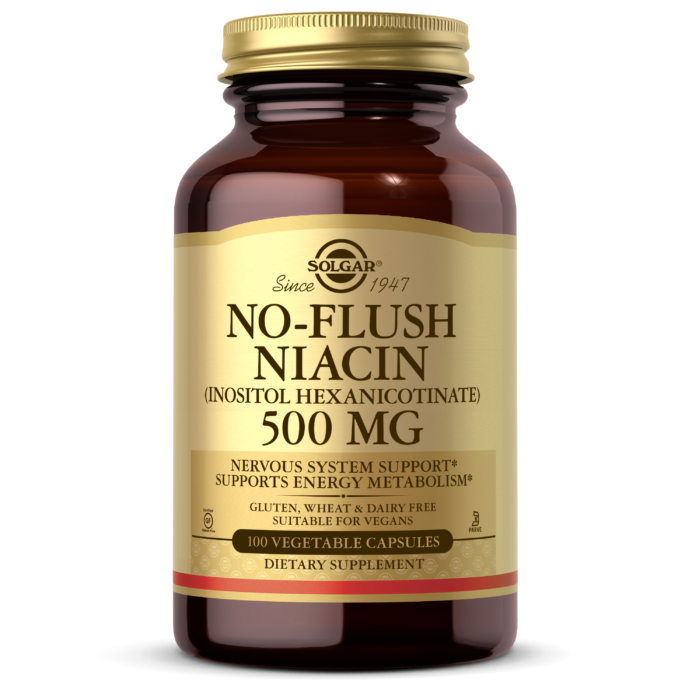 Solgar, NO-FLUSH NIACIN 500 MG VEGE Niacyna