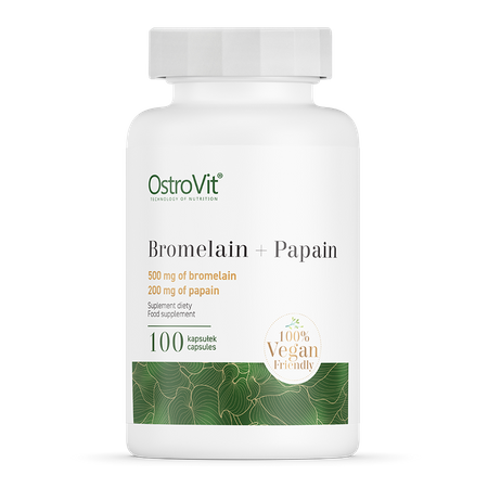 OstroVit Bromelaina + Papaina VEGE 100 kapsułek