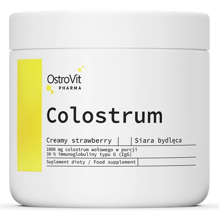 OstroVit Pharma Colostrum 100 g kremowej truskawki