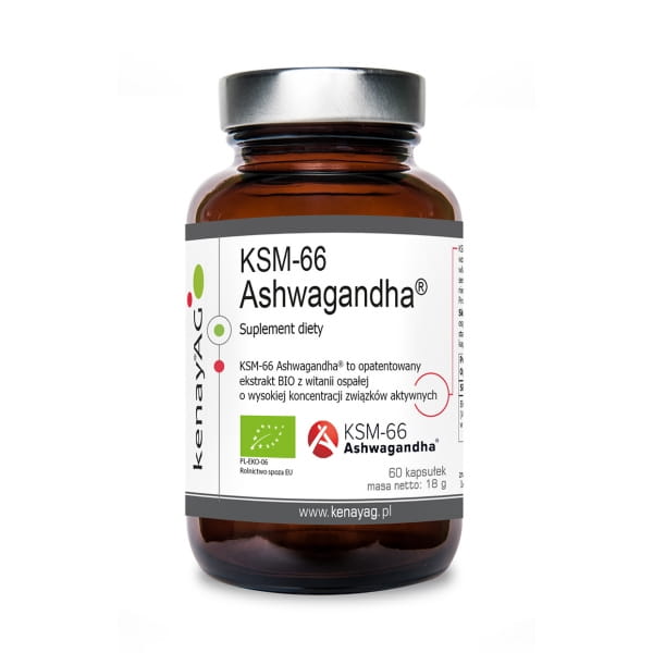 Ashwagandha KSM-66 BIO (60 kapsułek) - suplement diety