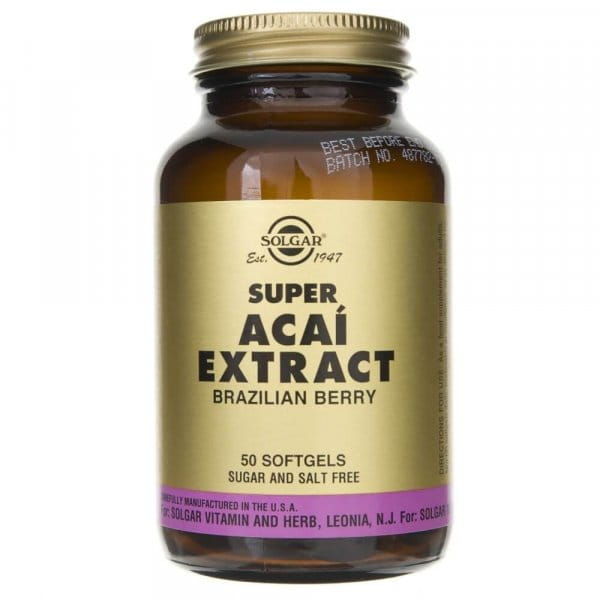 Solgar Super Acai ekstrakt z brazylijskiej jagody - 50 kapsułek