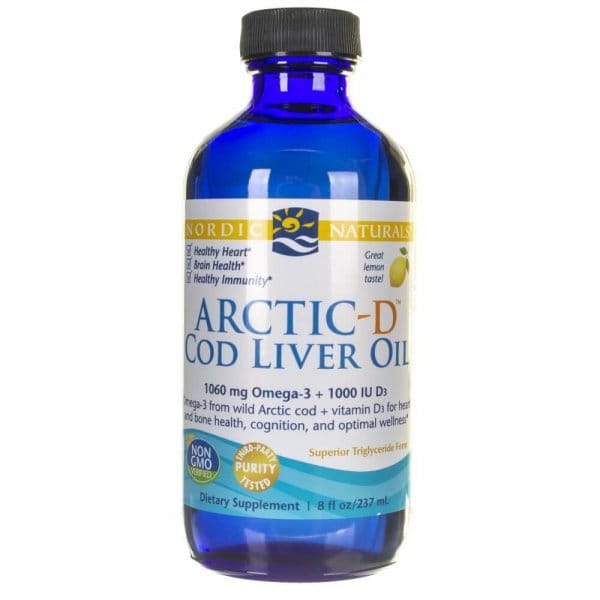 Nordic Naturals Cod liver Olej z wątroby dorsza arktycznego z witaminą D cytrynowy - 237 ml