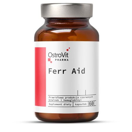 OstroVit Pharma Ferr Aid 60 kapsułek żelazo B6 B12